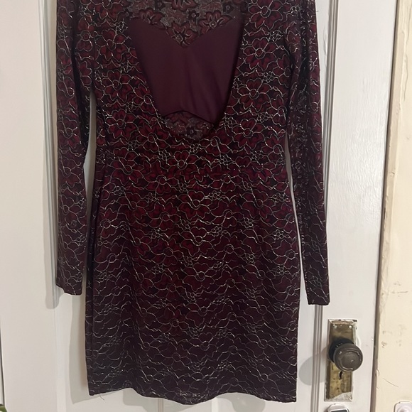 Express lace open back fitted dress - Picture 6 of 6